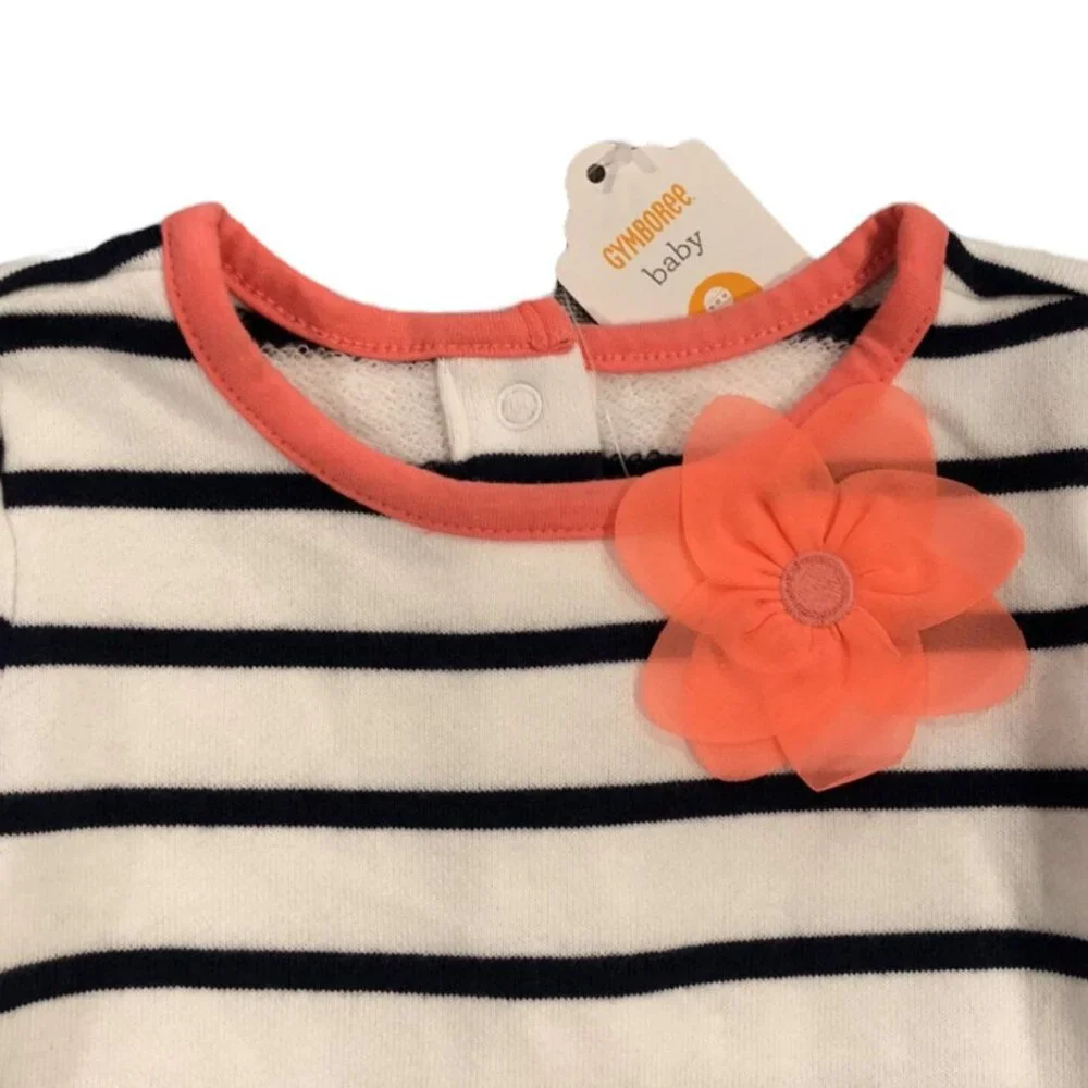 NEW Gymboree 6-12m Neon Flower & Stripes Dress